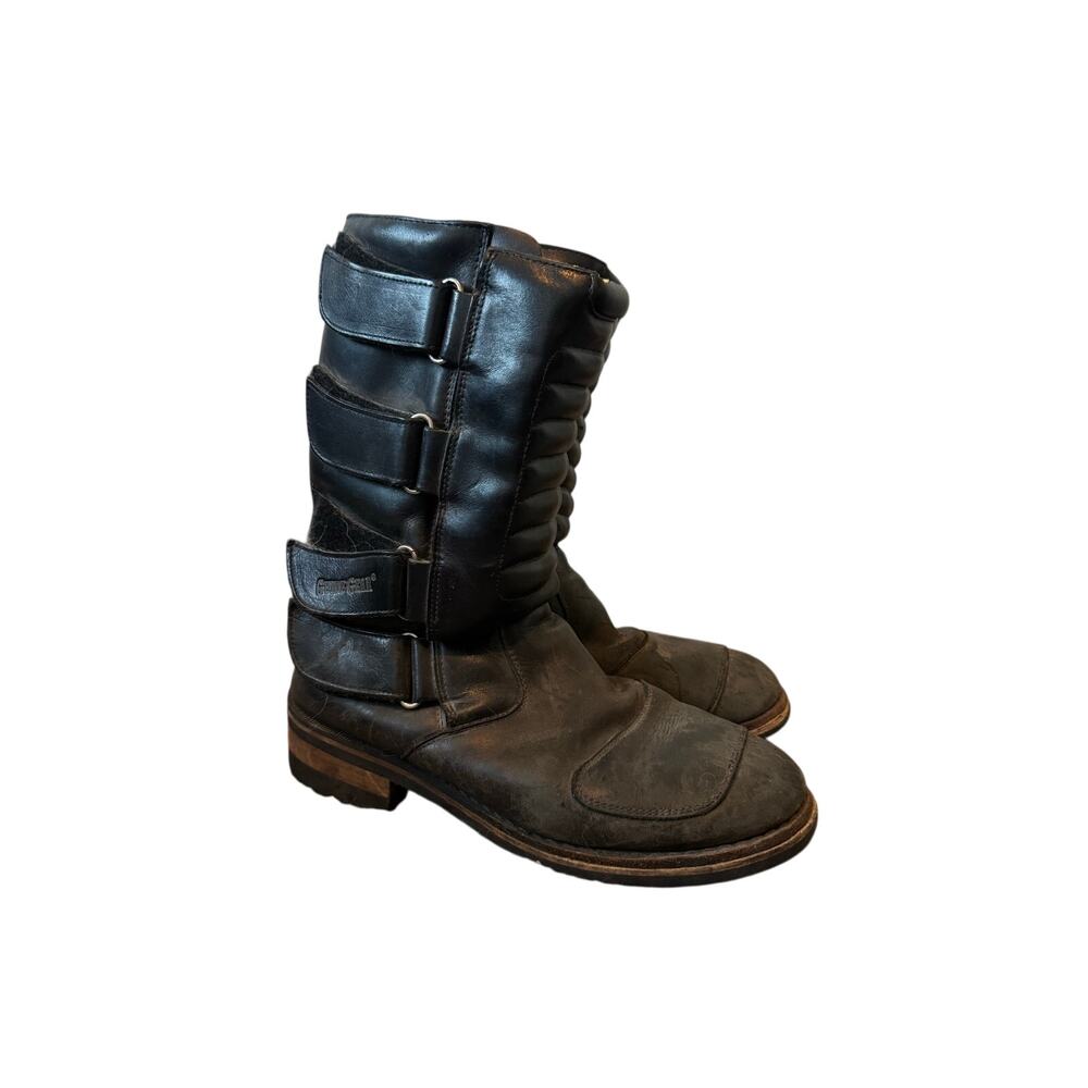 Guide Gear black leather biker boots